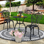 Nuu Garden 3-Piece Black Bistro Patio Set - image 5