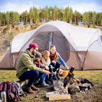 UNP Camping Tent 10-Person-Family Tents, Parties, Music Festival Tent, Big, Easy Up, 5 Large Mesh Windows, Double Layer, 2 Room, Waterproof, Weather Resistant, 18ft x 9ft x78in - image 30