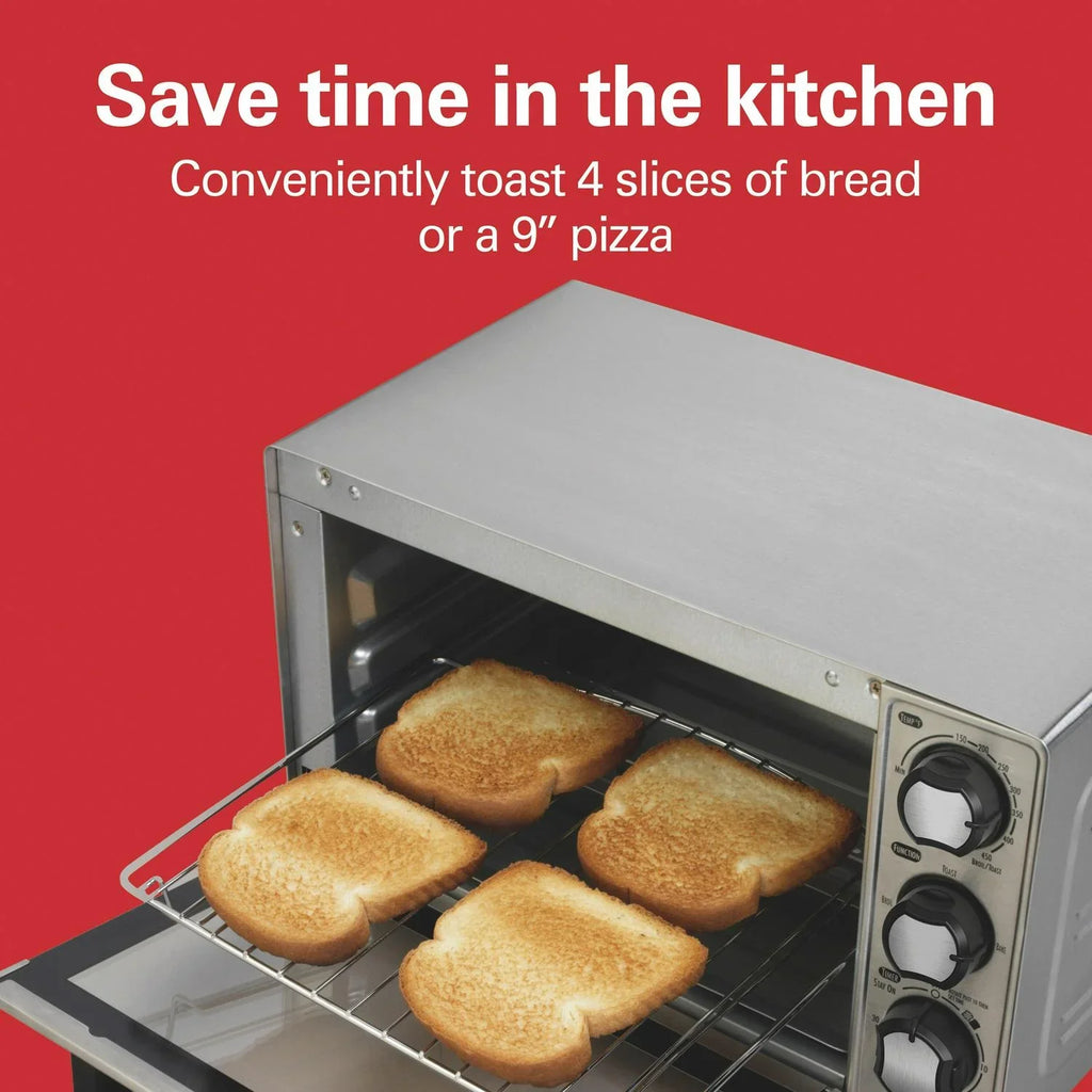 Hamilton Beach 4 Slice Stainless Steel Toaster Oven - image 2