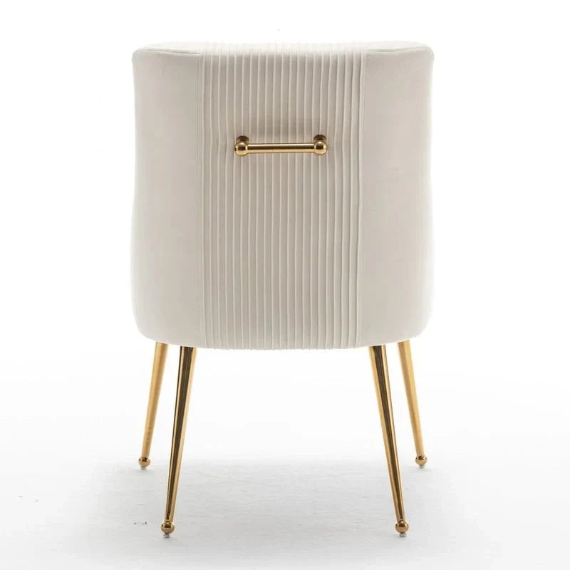 SEYNAR Set of 4 Modern Glam Boucle Velvet Dining or Vanity Chairs with Rear Handle - image 17
