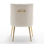 SEYNAR Set of 4 Modern Glam Boucle Velvet Dining or Vanity Chairs with Rear Handle - image 17