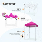 EAGLE PEAK 5x5 Pop up Canopy Tent Instant Outdoor Canopy Easy Set - up Straight Leg Folding Shelter（blue） - image 83