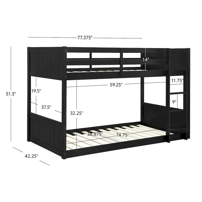 Delphia Low Profile Twin over Twin Bunk Bed - image 12