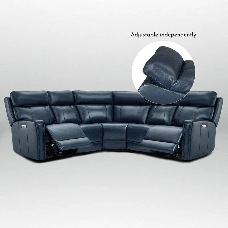104" 3-Color Genuine Leather Power Reclining Sectional Sofa with Zero Gravity Feature, USB & USB-C Ports, and 2 Stationary Armless Chairs - image 22