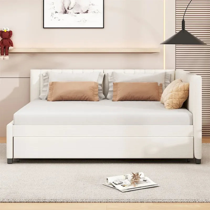 Merax Upholstered Full-Size Daybed with Trundle Feature - image 3