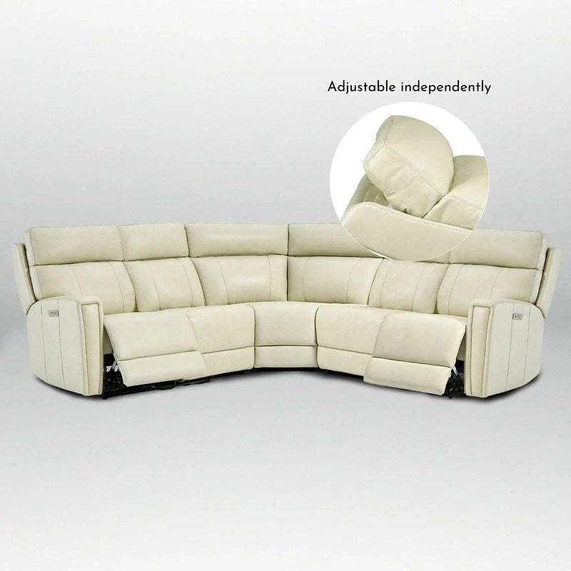 104" 3-Color Genuine Leather Power Reclining Sectional Sofa with Zero Gravity Feature, USB & USB-C Ports, and 2 Stationary Armless Chairs - image 27
