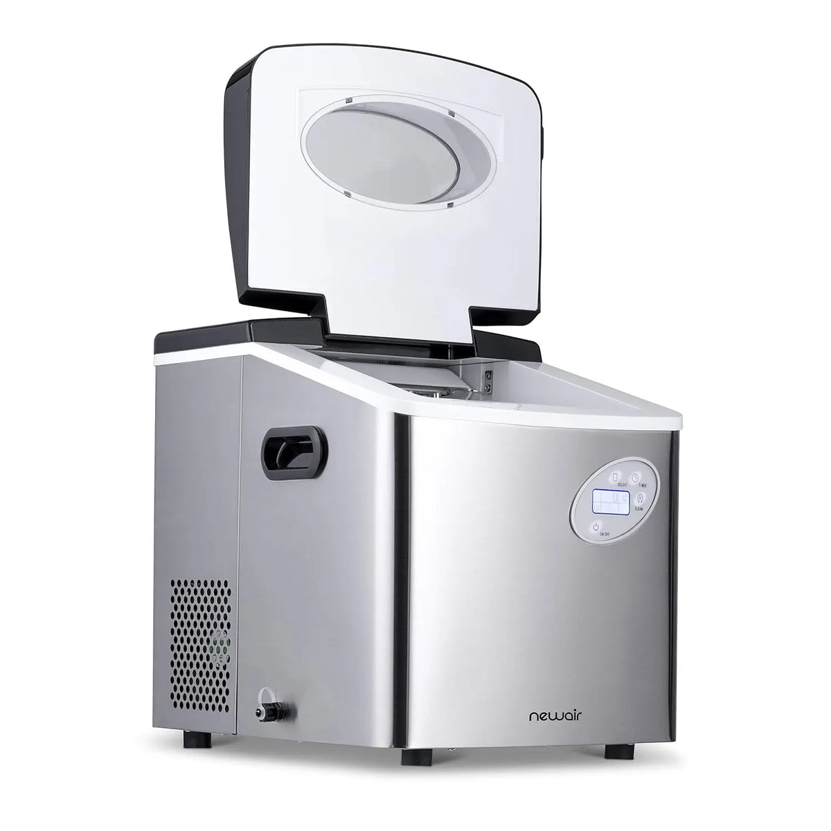 Newair Portable Ice Maker 50 lb. Daily, 12 Cubes in Under 7 Minutes - Compact Countertop Design - 3 Size Bullet Shaped Ice - for Kitchen/Office/RV/Bar - Stainless Steel - image 4
