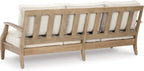 Signature Design by Ashley Clare View Coastal Outdoor Patio Eucalyptus Sofa with Cushions, Beige - image 72
