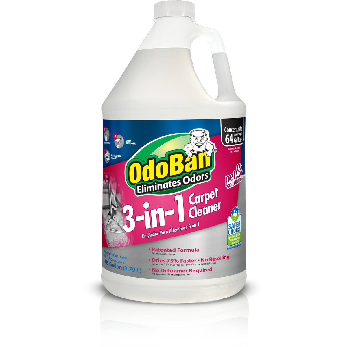 OdoBan 3-in-1 Carpet Cleaner, 1 Gallon - image 1