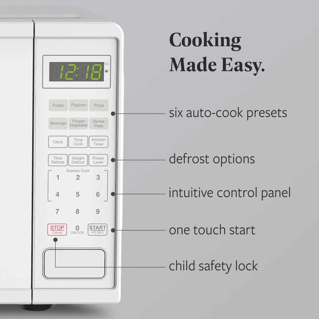 Farberware FMGZ09BKA 0.9 Cu. Ft. Microwave Oven, 900W, Digital Control, LED Display, 6 Cooking Presets, Black - image 25
