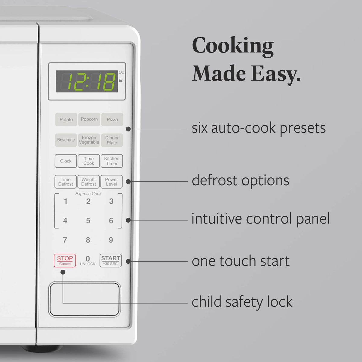 Farberware FMGZ09BKA 0.9 Cu. Ft. Microwave Oven, 900W, Digital Control, LED Display, 6 Cooking Presets, Black - image 25