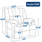 Grey Oversized Chenille Power Lift Recliner with Massage, Heating, and Flat Lay Feature - image 17