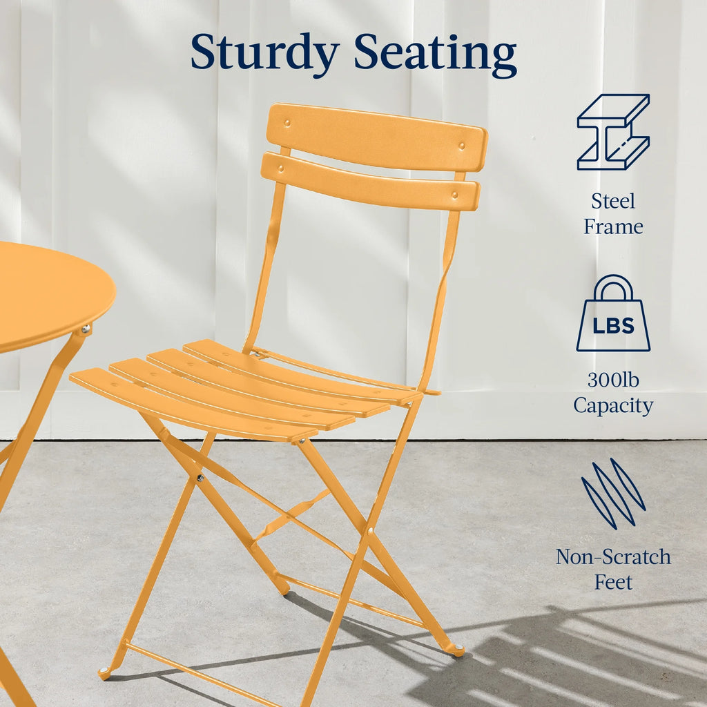 Best Choice Products 3-Piece Small Bistro Set, Folding Patio Furniture Set of 2 Chairs and Table - Black - image 178