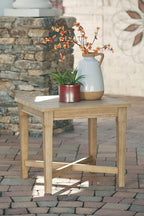 Signature Design by Ashley Clare View Coastal Outdoor Patio Eucalyptus Sofa with Cushions, Beige - image 22