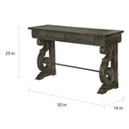 Bellamy Classic Weathered Peppercorn Storage Console Table - image 3