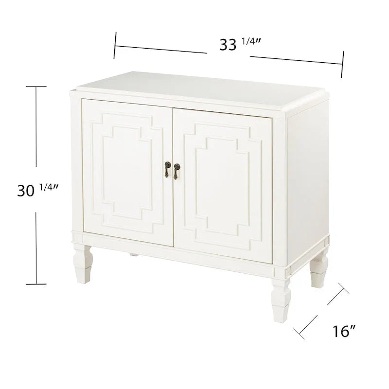 SEI Furniture Taborley Antique White Double-Door Accent Cabinet" can be rewritten as:"SEI Furniture Taborley Antique White Double-Door Accent Storage Cabinet - image 10