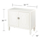 SEI Furniture Taborley Antique White Double-Door Accent Cabinet" can be rewritten as:"SEI Furniture Taborley Antique White Double-Door Accent Storage Cabinet - image 10