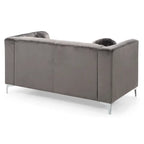 Velvet Button-Tufted Pompano Loveseat - image 7