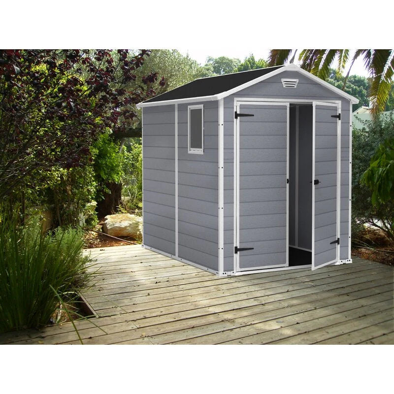 Manor 6 ft. W x 7.5 ft. D Plastic Storage Shed - image 3