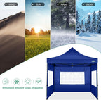 COBIZI 10x20 Heavy Duty Pop up Canopy Tent with 6 sidewalls Easy Up Commercial Outdoor Canopy Wedding Party Tents for Parties All Season Wind & Waterproof Gazebo with Roller Bag,Black(Frame Thickened) - image 145