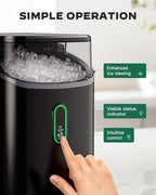 Silonn Nugget Ice Maker Countertop, Pebble Ice Maker with Soft Chewable Ice, One-Click Operation Ice Machine with Self-Cleaning, 33lbs/24H for Home,Kitchen,Office - image 4