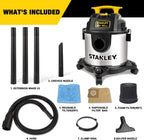 4 Gallon Wet Dry Vacuum, 4 Peak HP Stainless Steel 3 in 1 Shop Vacuum Blower with Powerful Suction, Vacuum for Job Site, Garage, Basement, Workshop - image 3