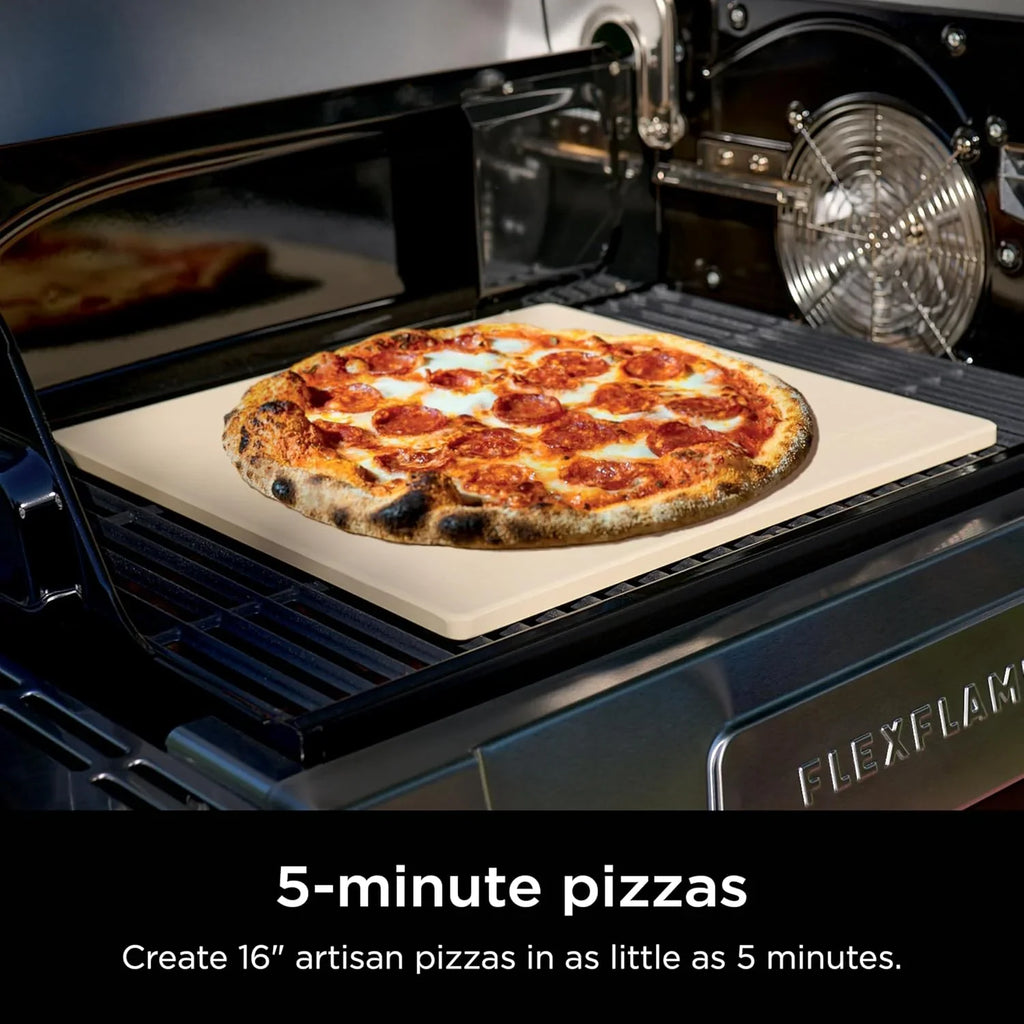 Ninja FlexFlame, Grill and Smoker, Electric and Propane Grill, Roaster, BBQ Grill, 5-in-1 Cooking System, 3 Burner, Digital Control, Outdoor Cooking, Griddle, Pizza Maker, Stainless Steel, PG301 - image 3