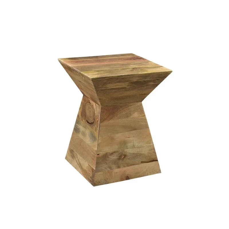 Bengal Manor Wooden Accent Table in Unique Shape - image 1