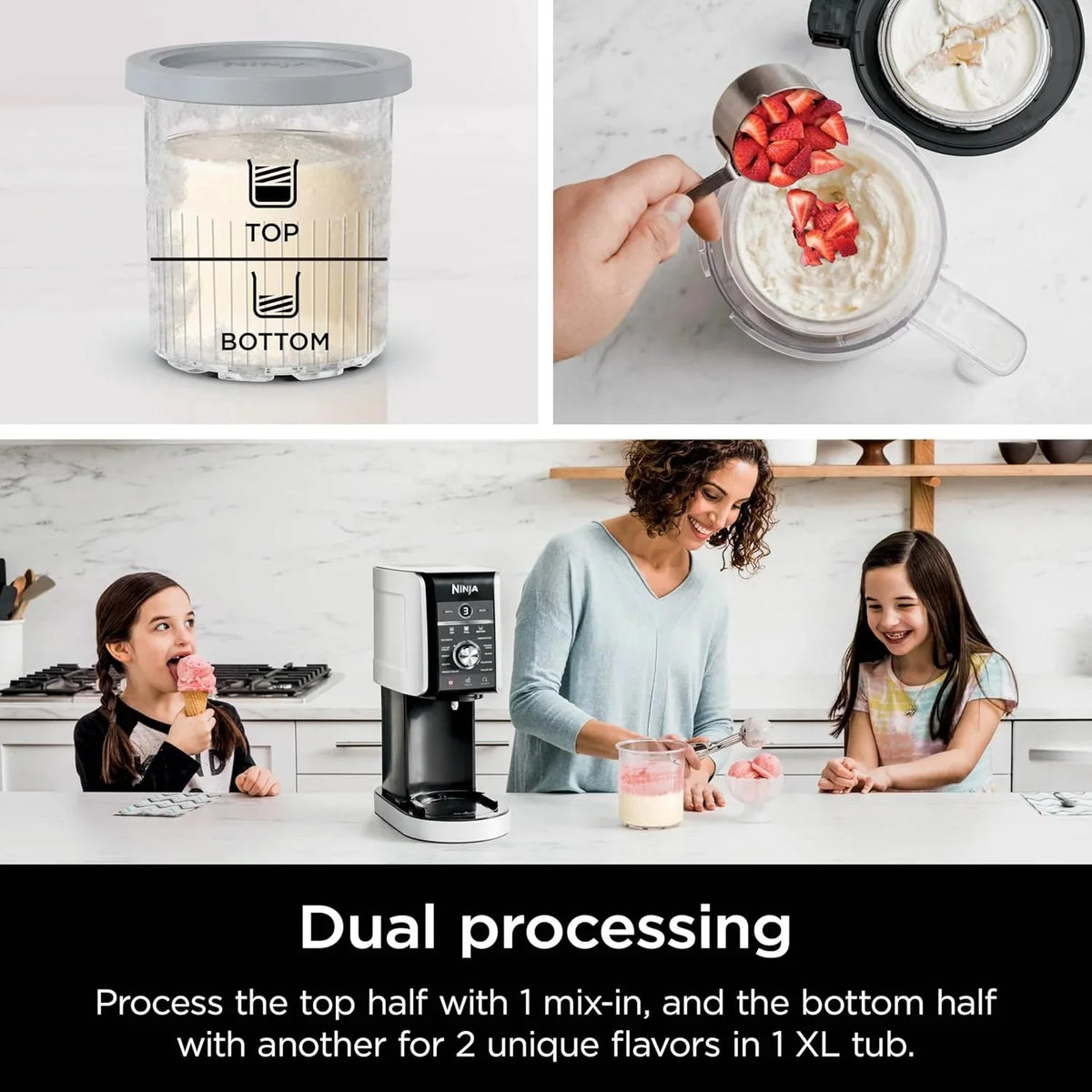 Ninja NC301 CREAMi Ice Cream Maker, for Gelato, Mix-ins, Milkshakes, Sorbet, Smoothie Bowls & More, 7 One-Touch Programs, with (2) Pint Containers & Lids, Compact Size, Perfect for Kids, Silver - image 25