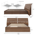 Walnut Nexera Storage Bed with Integrated Headboard - image 8