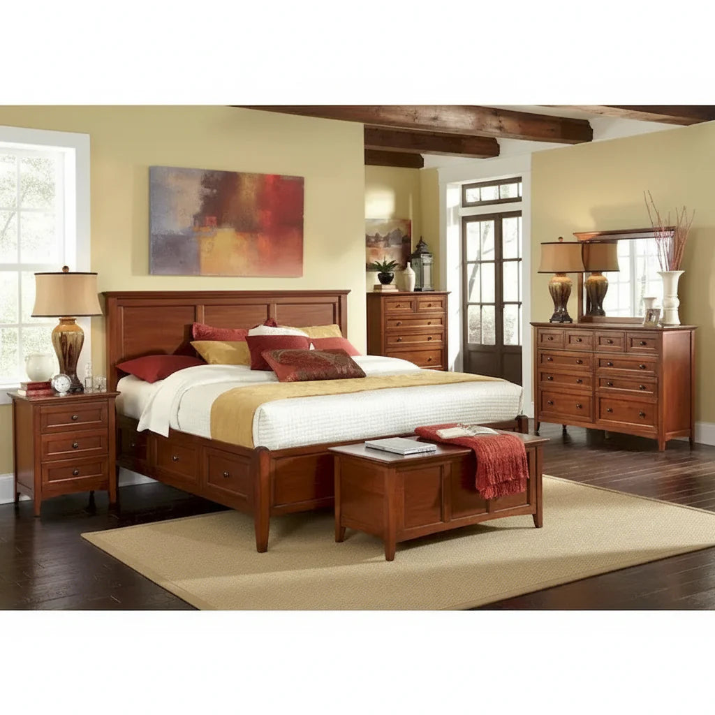 Simply Solid Aiden 6-Piece Queen Bedroom Set in Solid Wood - image 1