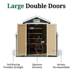 Little Cottage Co. 8x8 Classic Gambrel Barn with 4 ft. Sidewalls, Outdoor Wood Storage Shed Do-It-Yourself Precut Kit - image 4