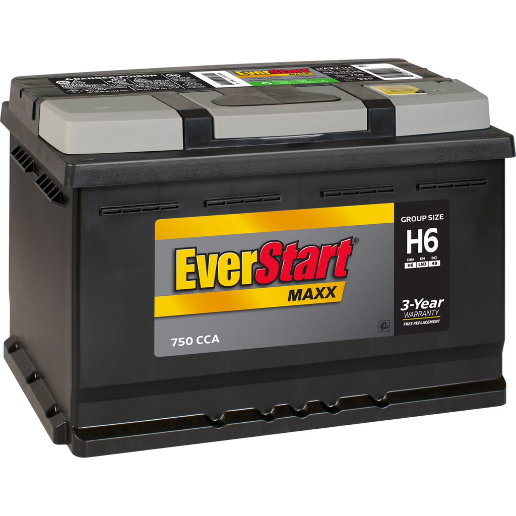 EverStart Maxx Lead Acid Automotive Battery, Group Size H6 / LN3 / 48 12 Volt, 750 CCA 120 RC - image 1