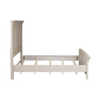 Farmhouse Panel Bed with Wooden Frame and Slat Support - image 4