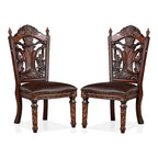 Abeena Set of 2 Traditional Cherry Solid Wood Side Chairs by Furniture of America - image 3