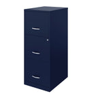 Space Solutions 18" Deep 3 Drawer Smart Letter Width Vertical File Cabinet, Navy - image 12