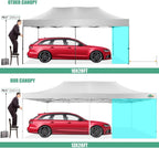 COBIZI 10x20 Heavy Duty Pop up Canopy Tent with 6 sidewalls Easy Up Commercial Outdoor Canopy Wedding Party Tents for Parties All Season Wind & Waterproof Gazebo with Roller Bag,Black(Frame Thickened) - image 161