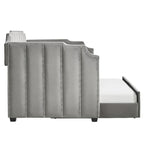 iNSPIRE Q Modern Chareau Glam Grey Velvet Daybed - image 14