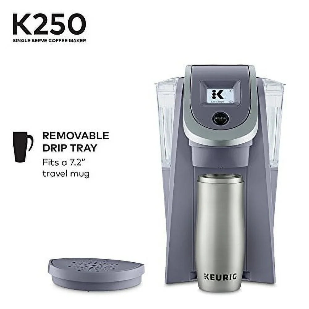 Keurig K250 Coffee Maker, Single Serve K-Cup Pod Coffee Brewer, With Strength Control, Plum Gray - image 4
