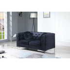 Velvet Button-Tufted Pompano Loveseat - image 22