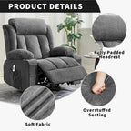 Recliner Chair, Rocking Chairs with Massage and Heat, Side Pockets and Cup Holder - image 10