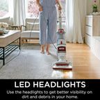 Shark NV501 Rotator Professional Lift-Away Upright Vacuum with HEPA Filter, Swivel Steering, LED Headlights, Wide Upholstery Tool, Dusting Brush & Crevice Tool, White/Red, 12, 18, 14. - image 3