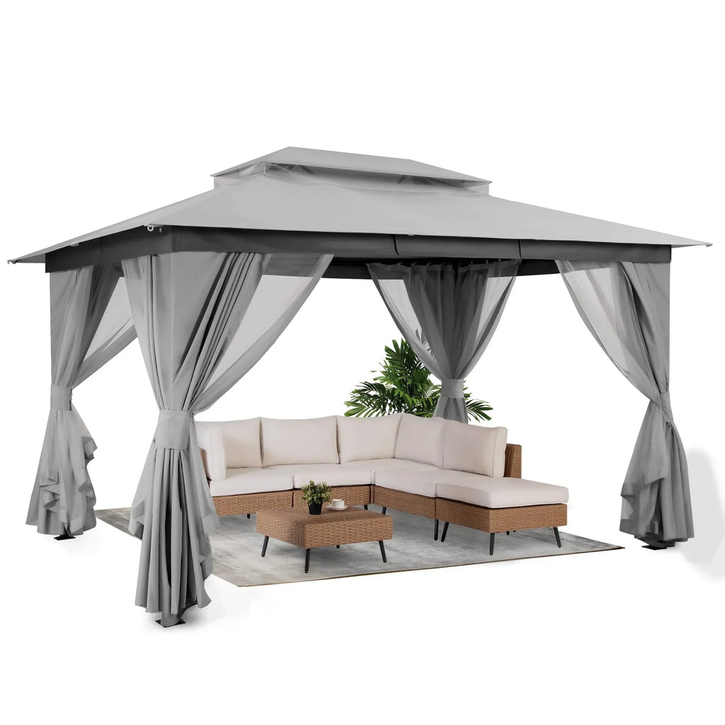 LAUSAINT HOME Outdoor Patio Gazebo 10'x13' with Expansion Bolts - image 3