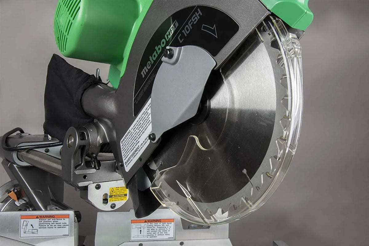 Metabo HPT 10-Inch Sliding Compound Miter Saw, Adjustable Laser Guide, Double Bevel, Electronic Speed Control, 12 Amp Motor, Electric Brake C10FSHS - image 4