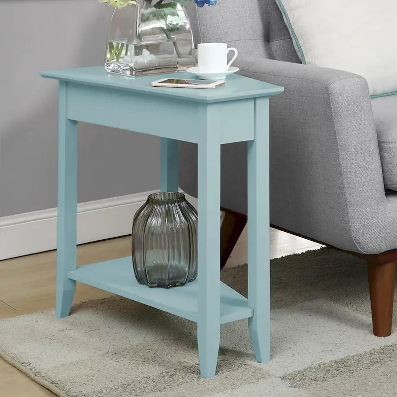 American Heritage Wedge End Table with Shelf by Convenience Concepts - image 8