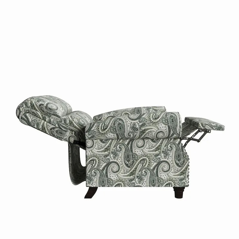 Push Back Recliner Chair with Padded Cushion and Solid Wood Legs - image 26