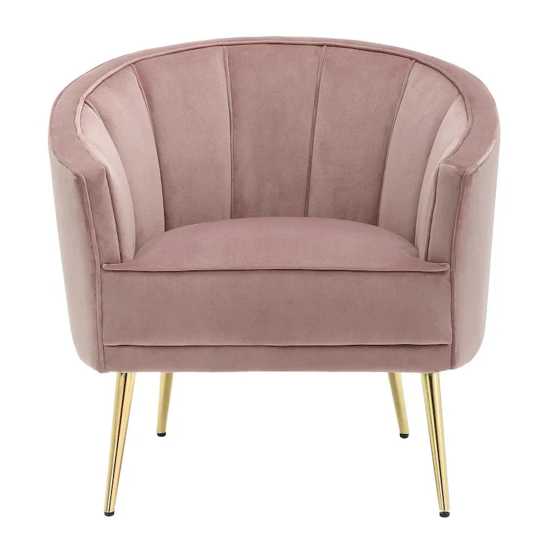 Randolf Velvet Accent Chair in Silver Orchid - image 2