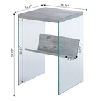 SoHo Glass End Table with Shelf by Convenience Concepts - image 23