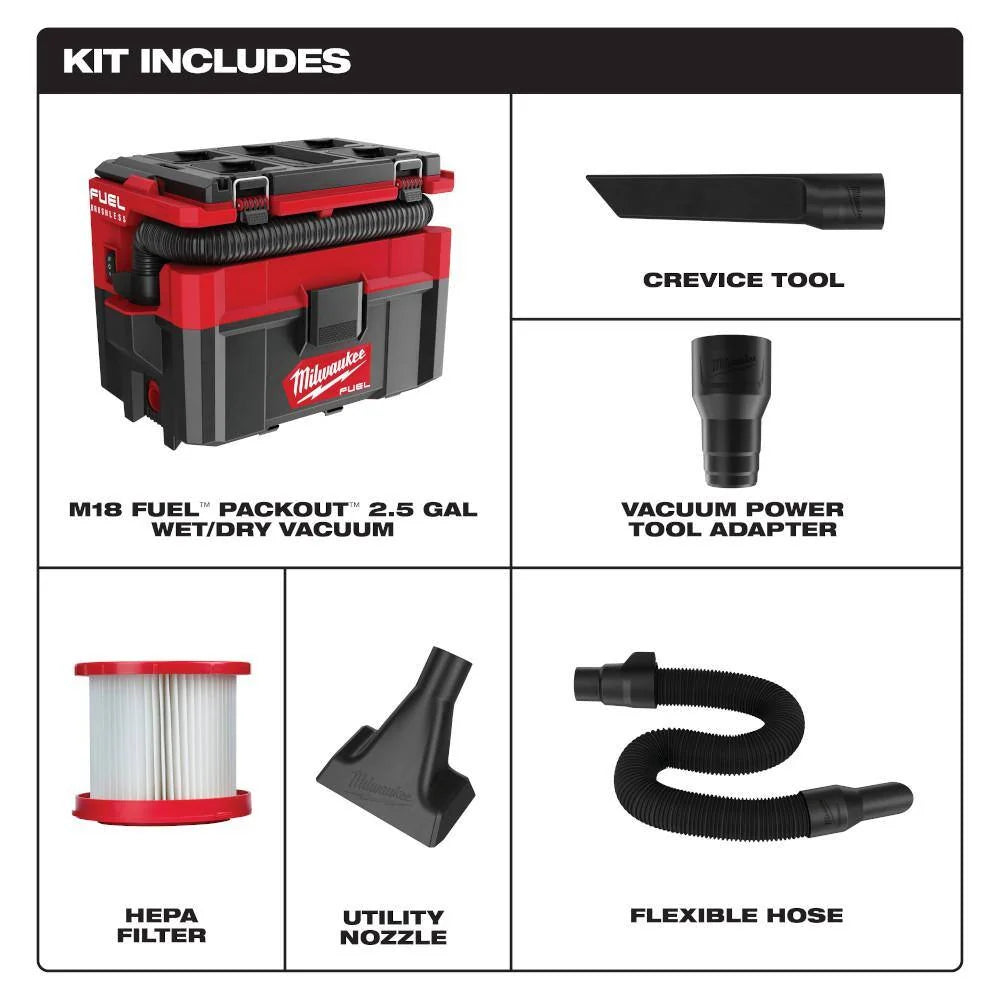 0970-20 Cordless 2.5-Gallon Wet/Dry Jobsite Vacuum with Battery and Charger - image 16