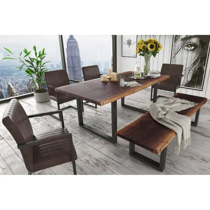 Modrest Taylor Contemporary Live Edge Wooden Dining Table - image 1